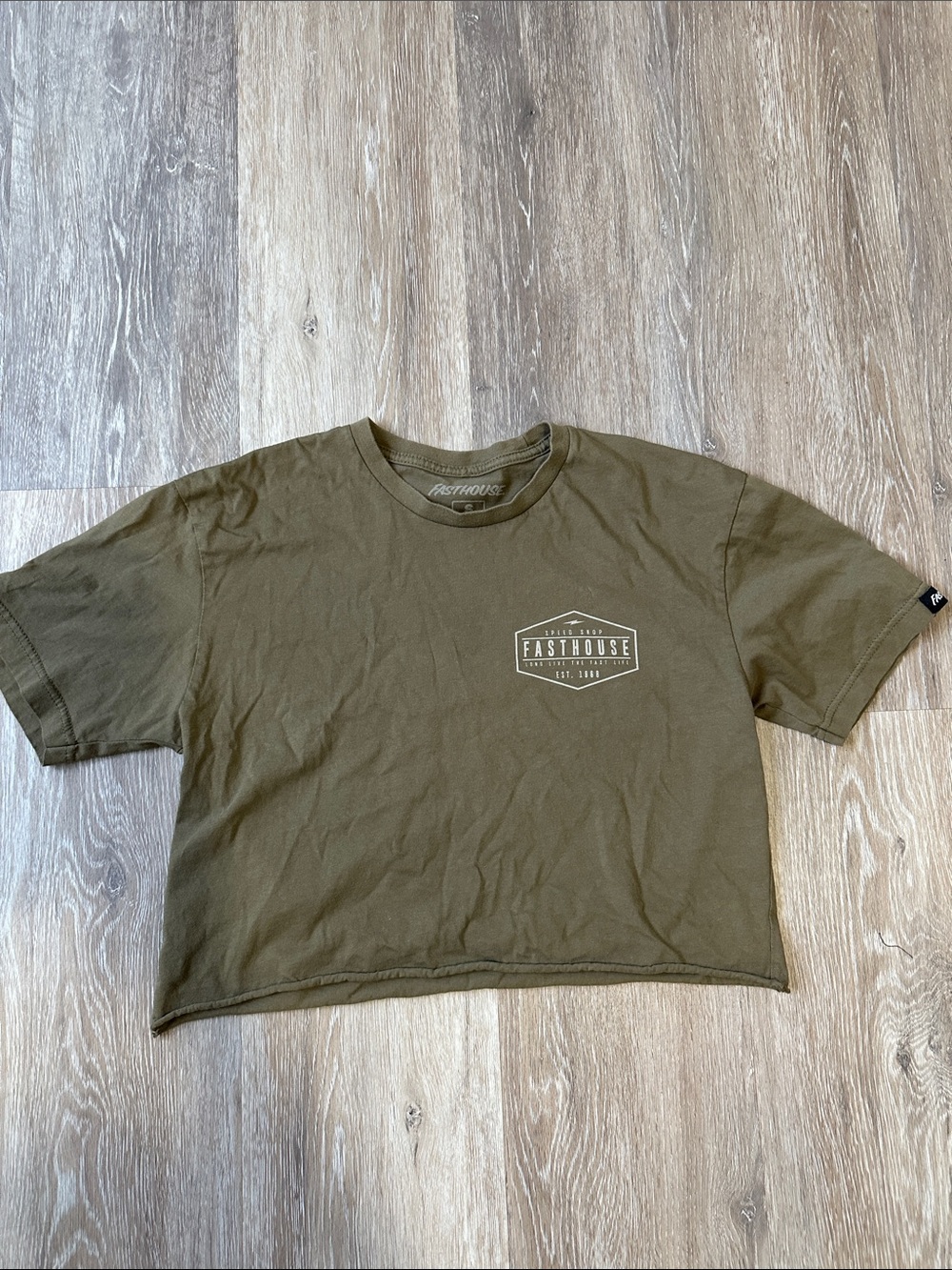 Fasthouse Olive Green Crop Tee - Women's